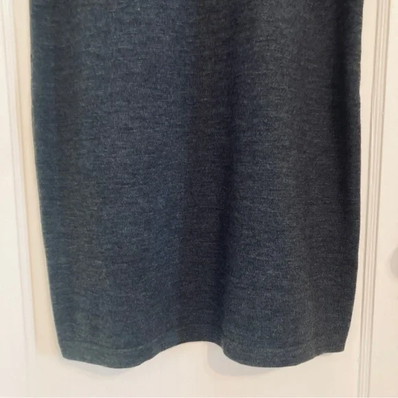 Boden Grey Wool Sweater Dress Beaded Ruffled Neckline with  Gems Size US 10R - Picture 3 of 10